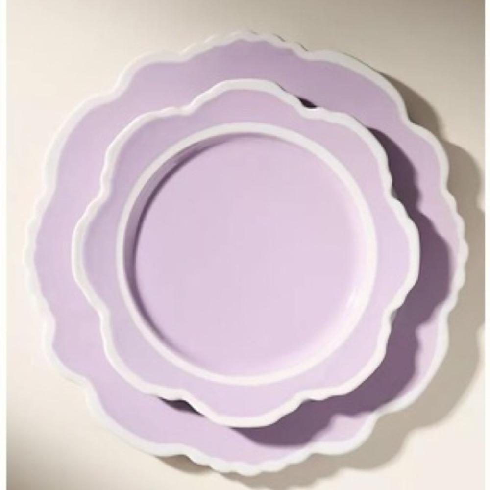 Anthropologie Set of Four Handpainted Glazed Stoneware Plates New In Box NWT - Picture 5 of 10